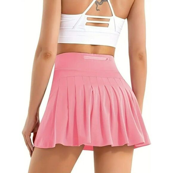 Women's Pleated Mid Waist Tennis Skirt (L) - Picture 2 of 5